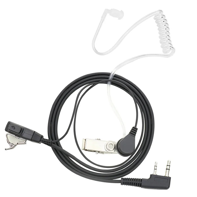 Oreillette PTT 2 broches pour radios Kenwood / Baofeng