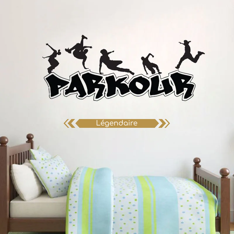 Autocollant mural Parkour en vinyle