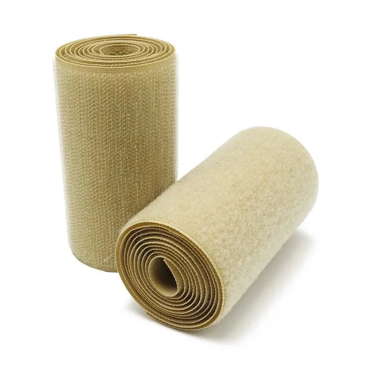 Bande auto-agrippante à coudre 100 mm – khaki, au mètre