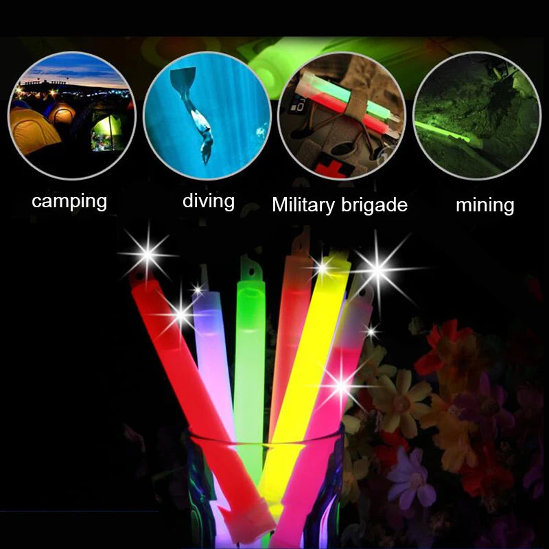 Bâton lumineux chimique 15 cm pour repérage terrain