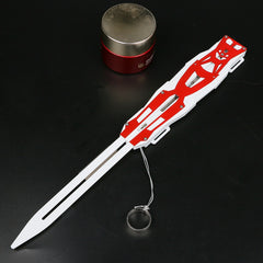 Réplique décorative de lame secrète moderne rouge et blanche – Assassin’s Creed