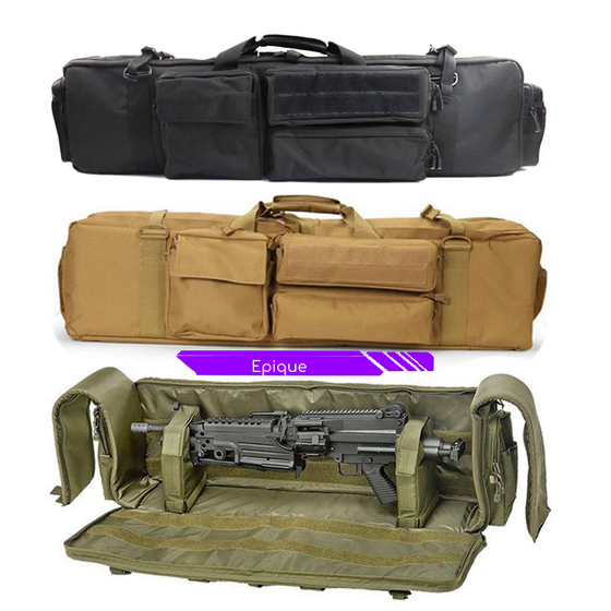 Sac double de transport pour répliques Airsoft type M249 ou M16