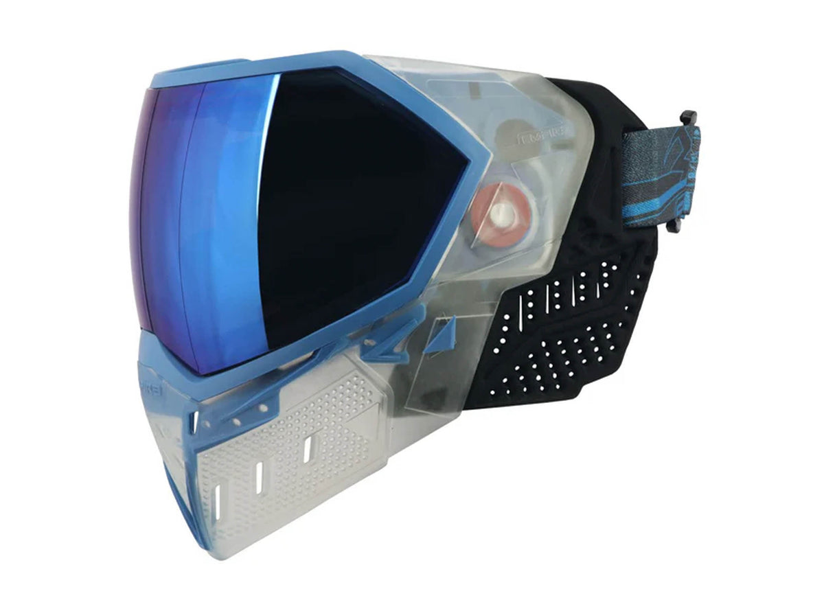 EVS Crystal SE Clair/Bleu avec lentille miroir bleue