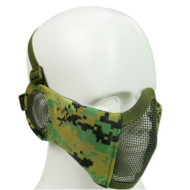 Protection Airsoft visage et oreilles en maille d’acier
