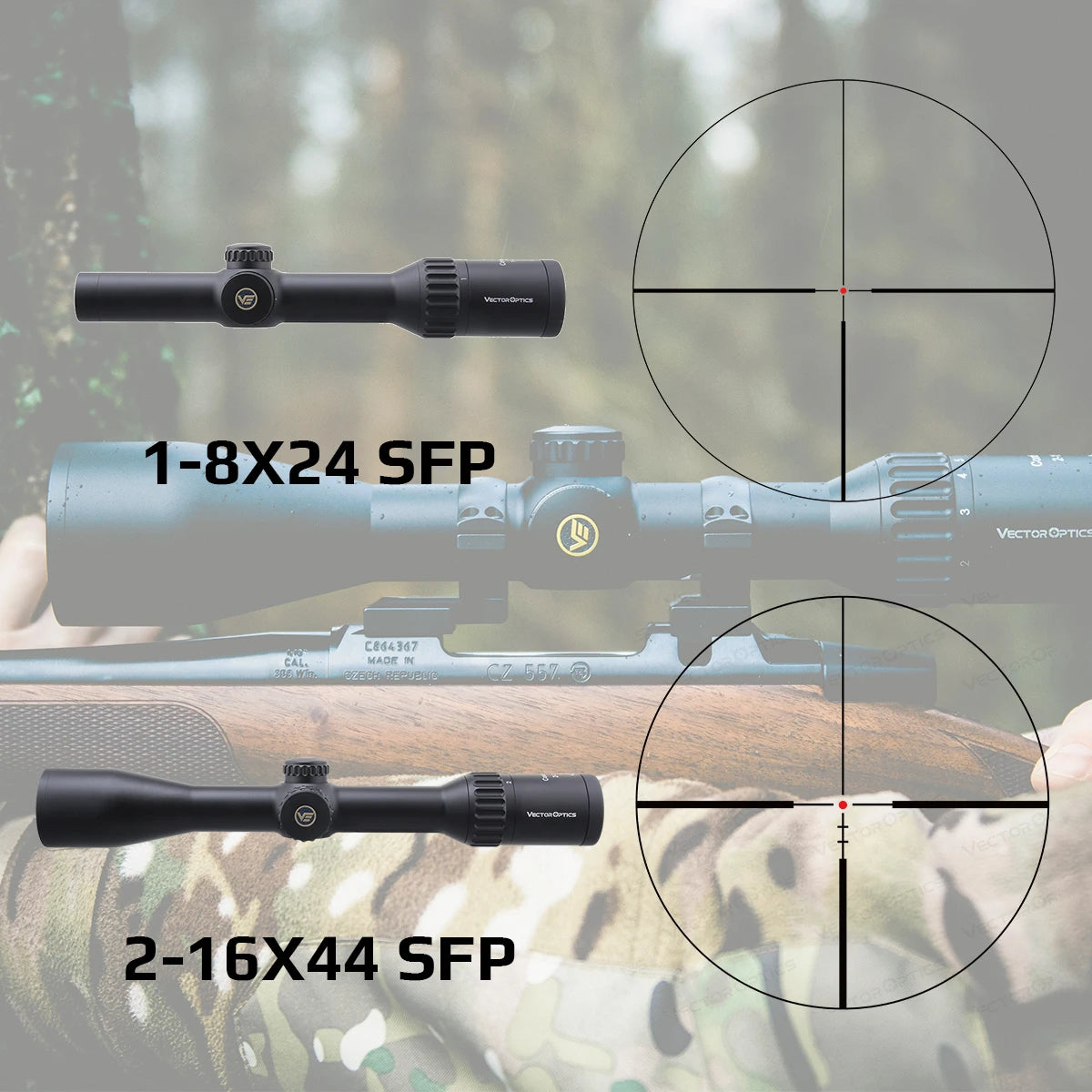 Lunette de visée de chasse Continental X8 SFP - Vector Optics