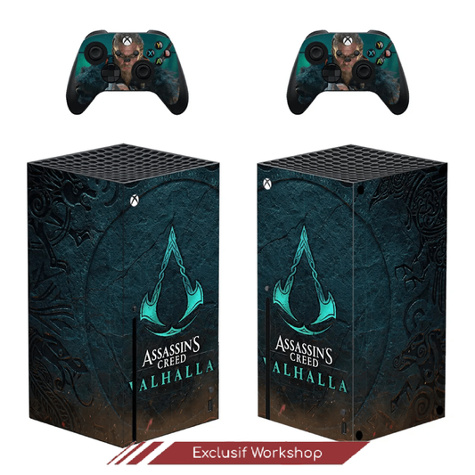 Autocollant Logo Assassin's Creed Valhalla  pour Xbox Series X - Skin 1 console et 2 contrôleurs