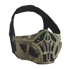 Demi-masque tactique style Scorpion avec insert silicone – Airsoft