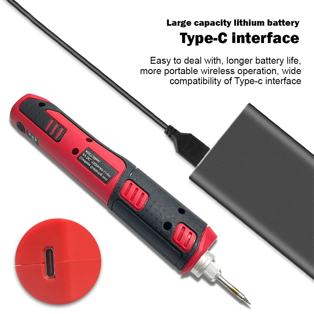 Fer à souder sans fil USB-C 8 W – 1500 mAh