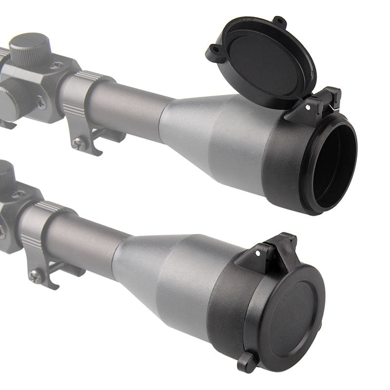 Couvre-objectif rabattable pour lunette, diamètre 25 à 69 mm