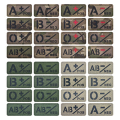 Patch groupe sanguin brodé 6 x 3 cm FCMAS