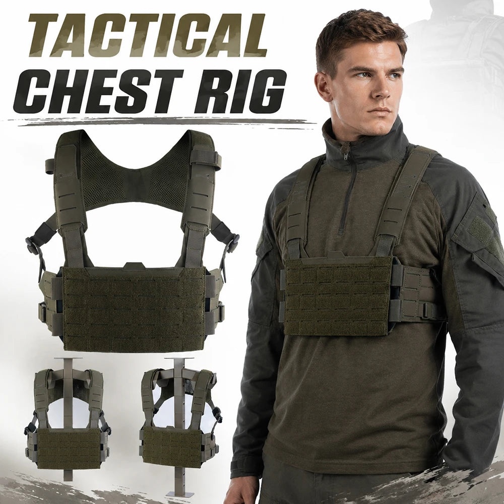 Chest rig MOLLE modulable en nylon Airsoft