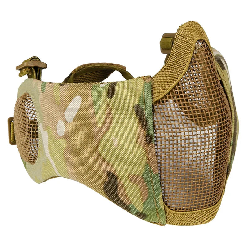 Masque grillagé demi-visage Airsoft – Kaki CP
