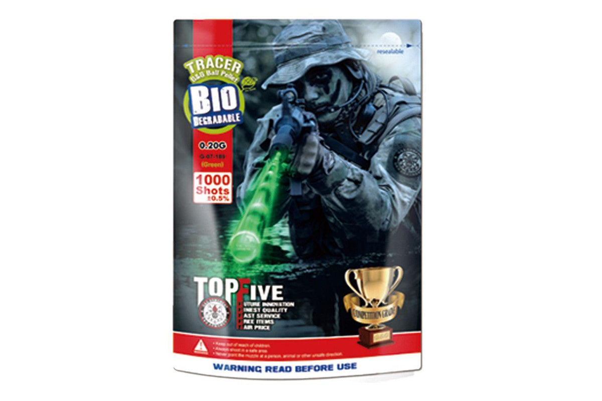 Billes traçantes G&G 0,20 g vertes 1000 — S10729
