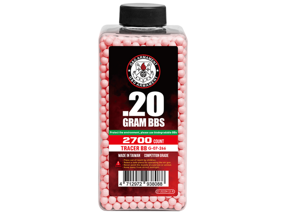 Billes traçantes G&G 0,20 g rouges 2700 — S10753