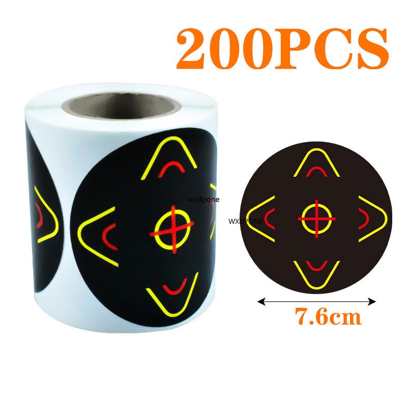Rouleau de 200 cibles réactives autocollantes – 7,5 cm