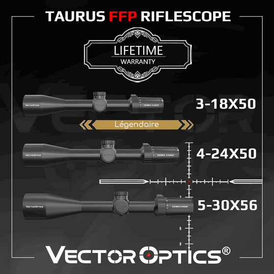 Lunette Taurus FFP 3–18×50 à 5–30×56 Vector Optics – visuel 1