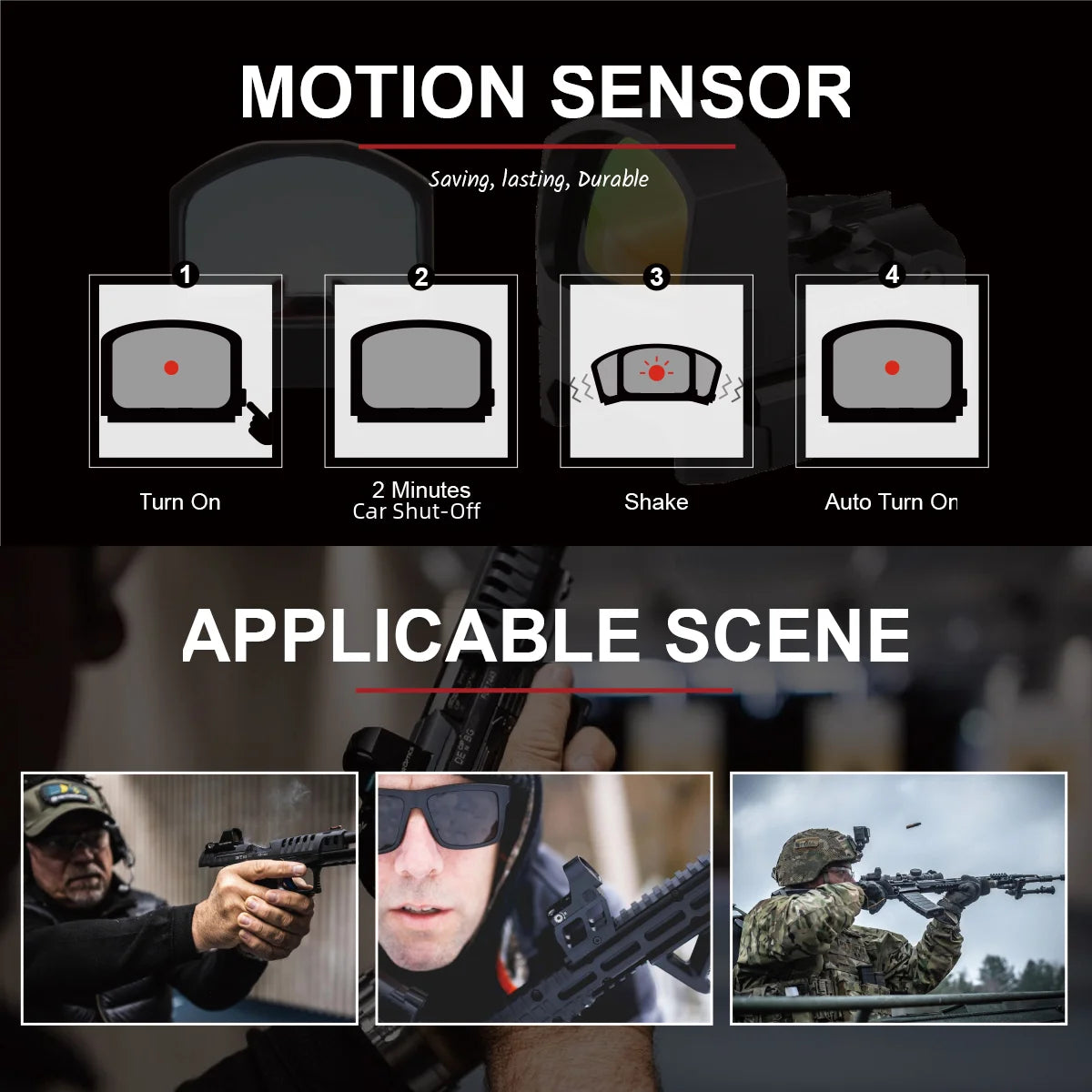Viseur point rouge Frenzy-S 1×17×24 MOS – Vector Optics SCRD-M43
