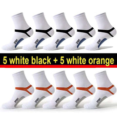 Chaussettes fines en maille respirante, coton, 10 paires
