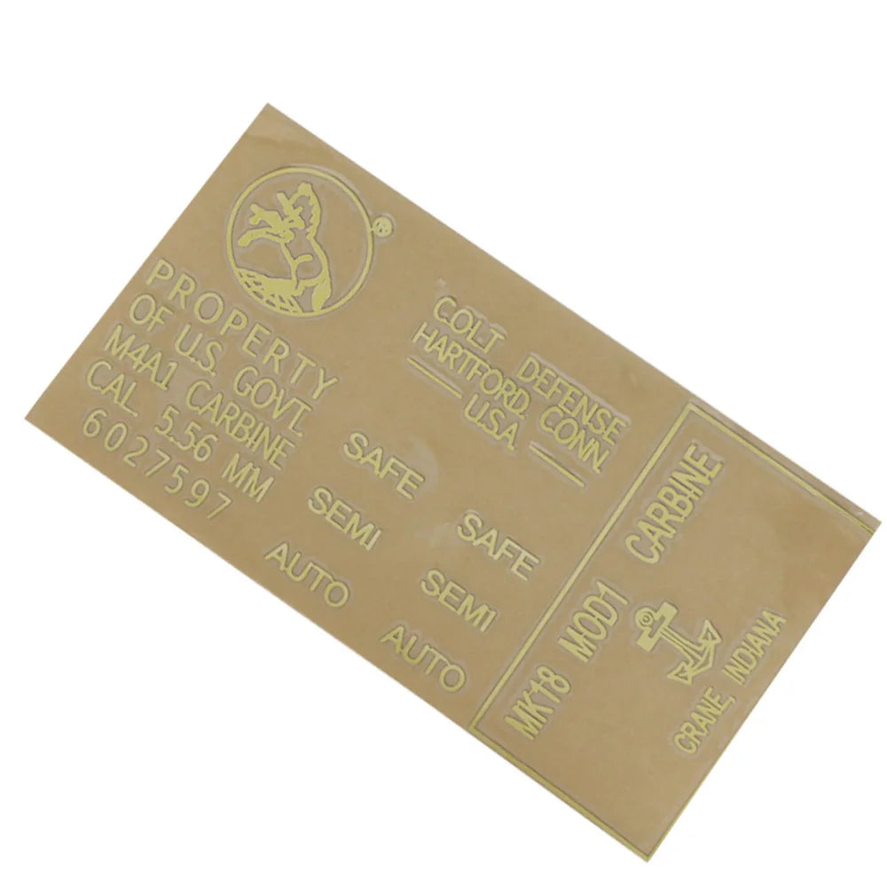 Stickers métalliques décoratifs pour réplique Airsoft – lot de 2
