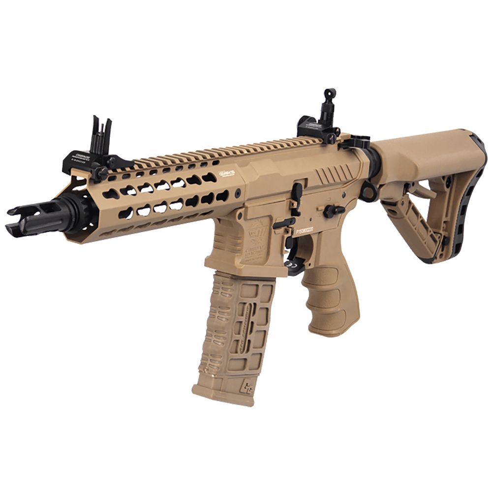 Réplique longue airsoft G&G CM16 SRS 6 mm — Tan — Réf. S13020 — composant du pack AW