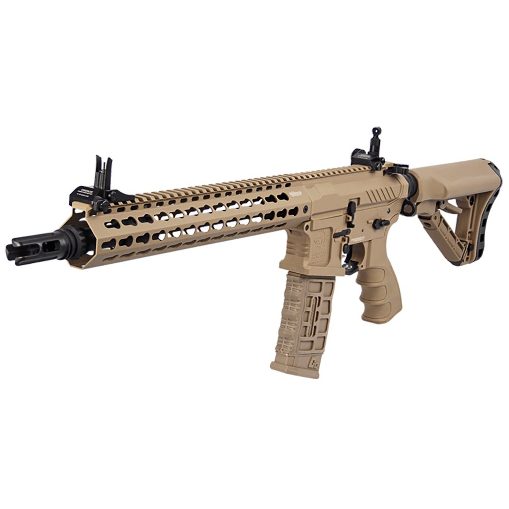 Réplique longue airsoft G&G CM16 SRXL 6 mm — Tan — Réf. S13021 — composant du pack AW