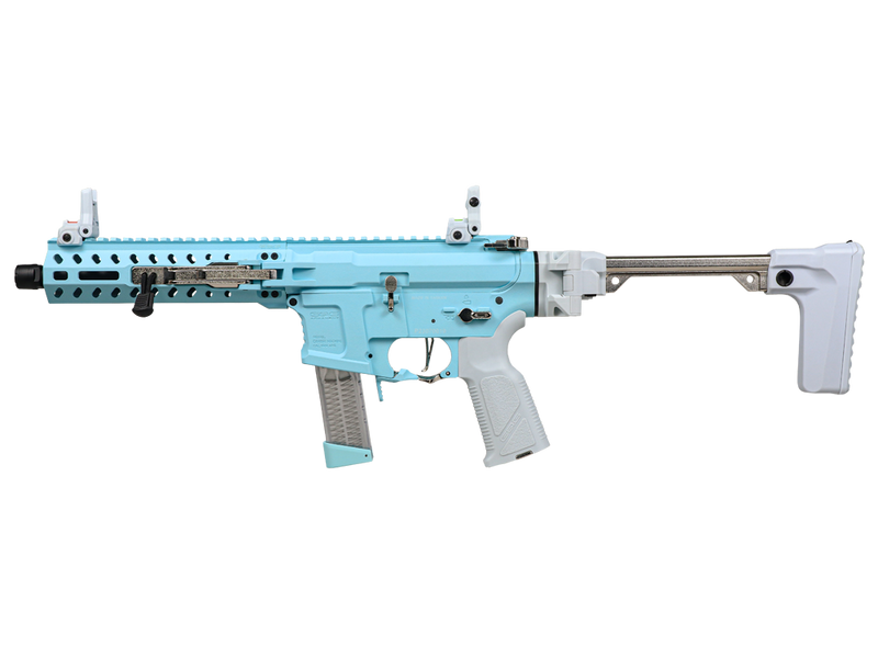 Réplique longue airsoft G&G FAR 9 Macaron Blue 6 mm — Réf. S13164 — composant du pack AW