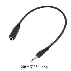 Adaptateur audio jack 2,5 mm mâle vers 3,5 mm femelle – 20 cm