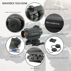 Red dot sight Maverick 1x22 GenII - Vector Optics
