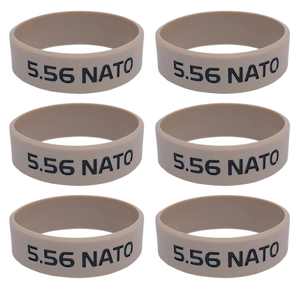 Anneaux marquage chargeurs Airsoft – 5.56 Tan Noir lot de 6