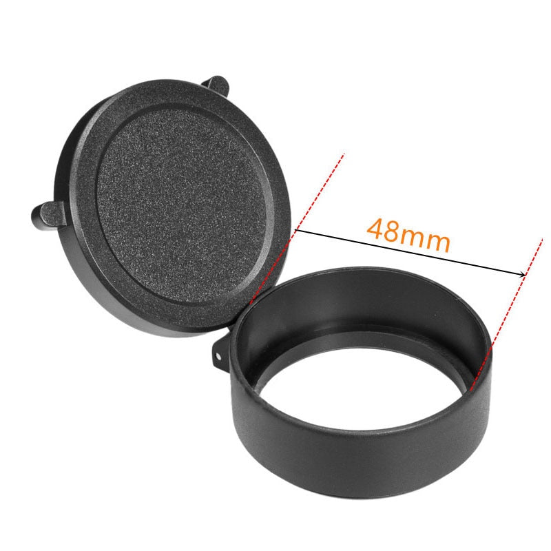 Couvre-objectif rabattable pour lunette, diamètre 25 à 69 mm