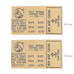 Stickers métalliques décoratifs pour réplique Airsoft – lot de 2
