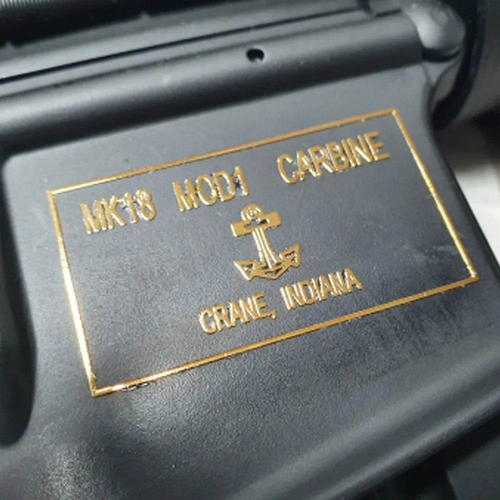Stickers métalliques décoratifs pour réplique Airsoft – lot de 2