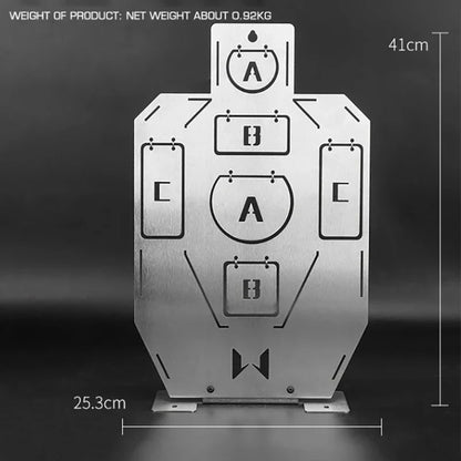 Cible en métal, cadre en acier inoxydable et trépied pliant