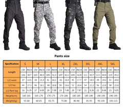 Pantalon cargo tactique multipoches doublé polaire – Plusieurs camouflages