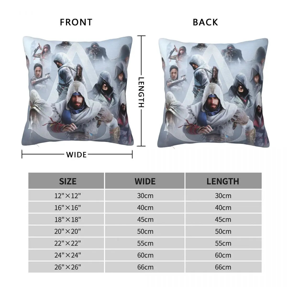 Housse de coussin Assassin’s Creed Mirage n° 3 – 7 tailles