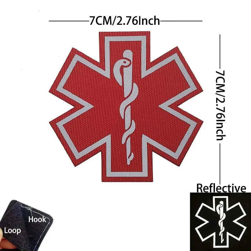 Patch médic Airsoft – 11 Serpent Rouge