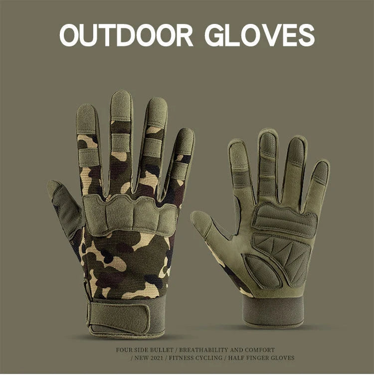 Gants tactiques Airsoft en microfibre et polyester – M à XL