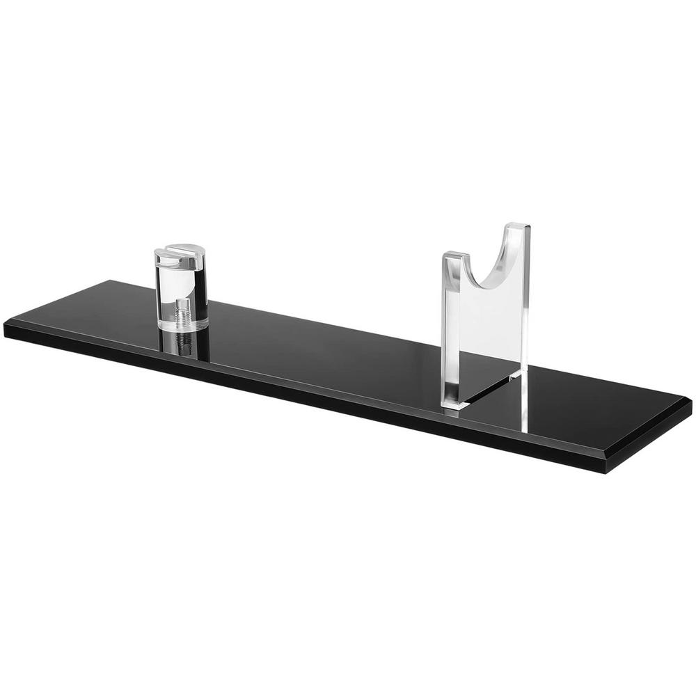 Présentoir acrylique transparent avec base noire