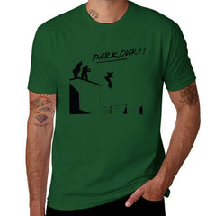 T-shirt imprimé Parkour en coton