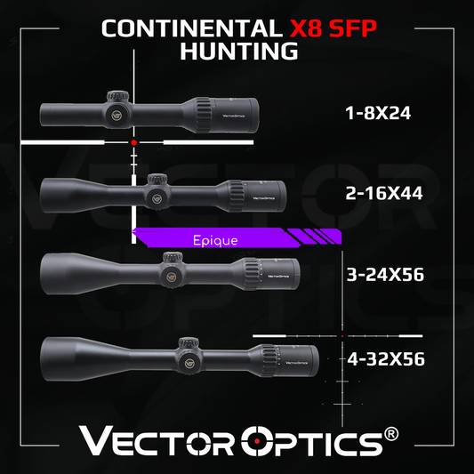 Lunette de visée de chasse Continental X8 SFP - Vector Optics