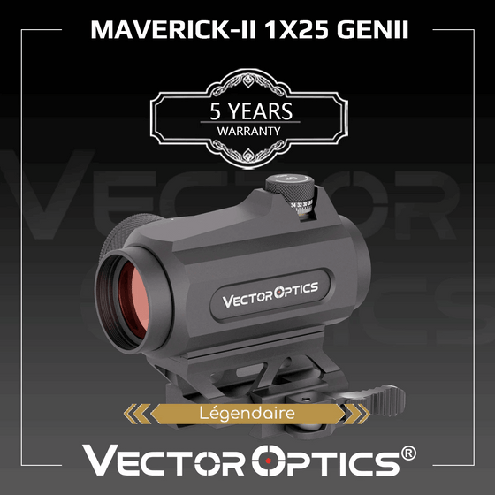 Viseur point rouge Maverick II Gen II 1×25 SCRD-72 Vector Optics – visuel 1