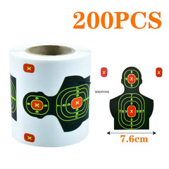 Rouleau de 200 cibles réactives autocollantes – 7,5 cm