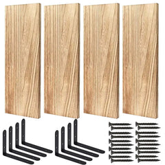 Lot de 4 étagères murales flottantes en bois – Style rustique