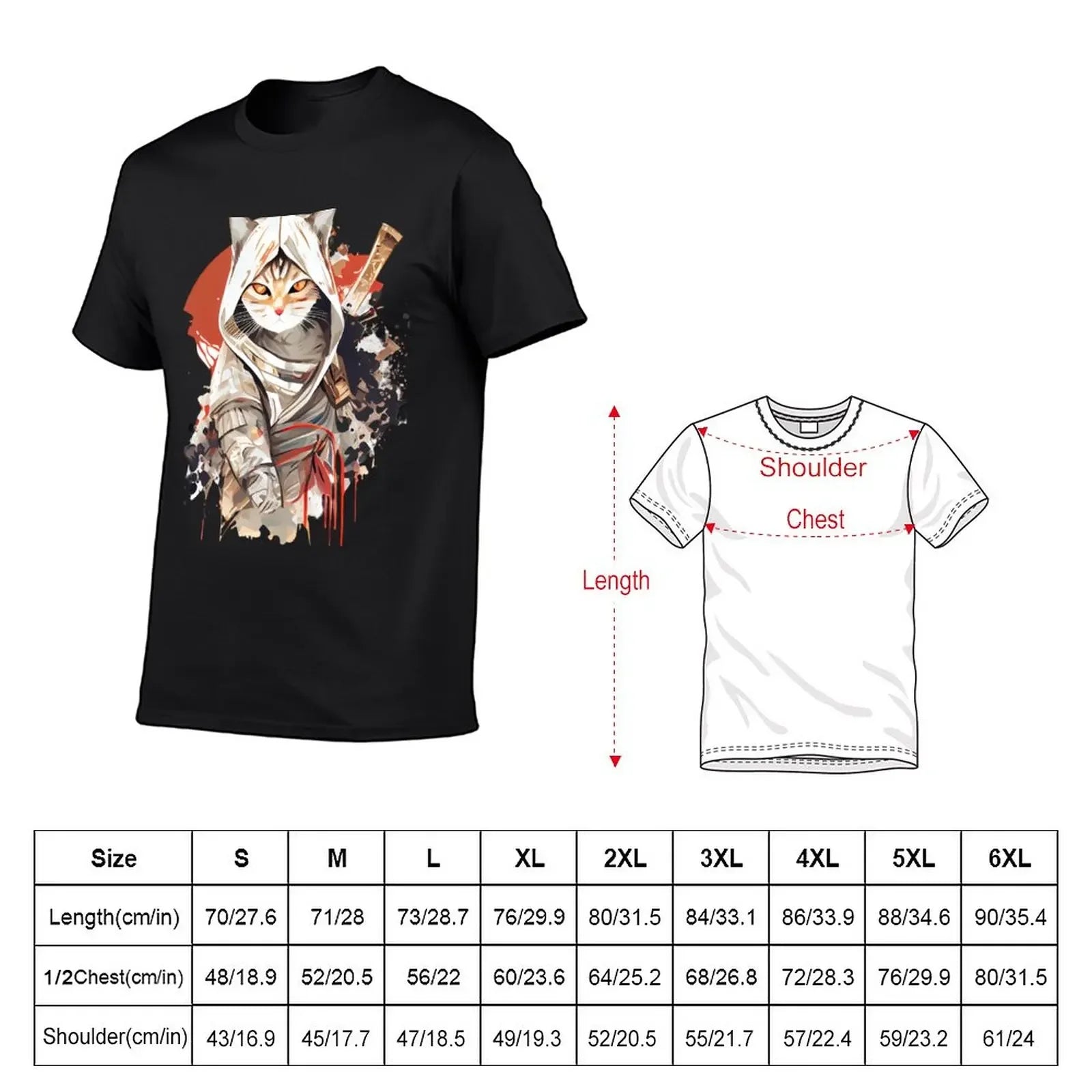 T-shirt chat Assassin’s Creed Shadows – Coton