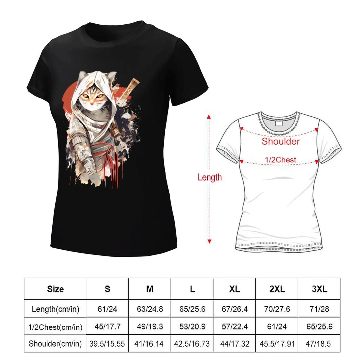 T-shirt Chat - Assassins Creed Shadow pour Femme