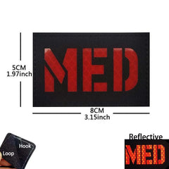 Patch médic Airsoft – 23 Noir Rouge