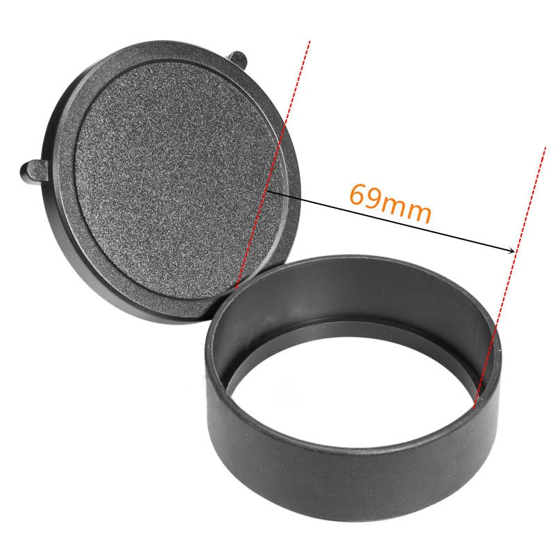 Couvre-objectif rabattable pour lunette, diamètre 25 à 69 mm