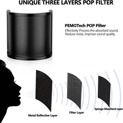 Filtre anti-pop universel pour microphone – Ø 45 à 63 mm