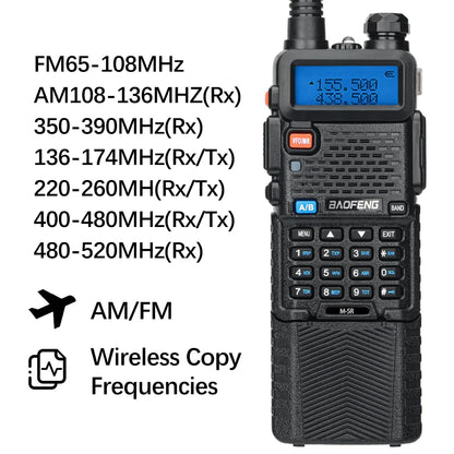 Baofeng M-5R - 3800mAh,  Longue Portée UV-5R K5 Radio Bidirectionnelle 1 à 2PCS