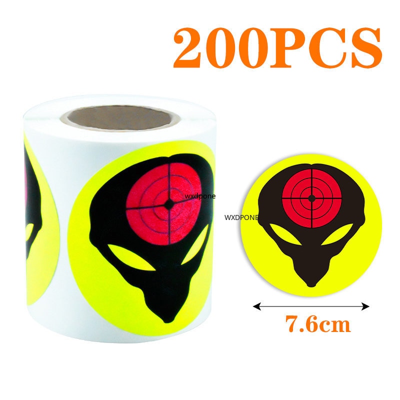 Rouleau de 200 cibles réactives autocollantes – 7,5 cm